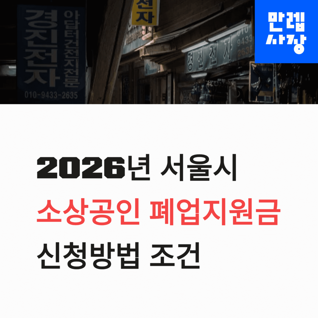 서울시 소상공인 폐업지원금 신청 방법 안내