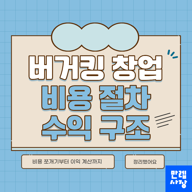 버거킹 창업 준비를 위한 비용 절차 수익 구조 안내 첫페이지