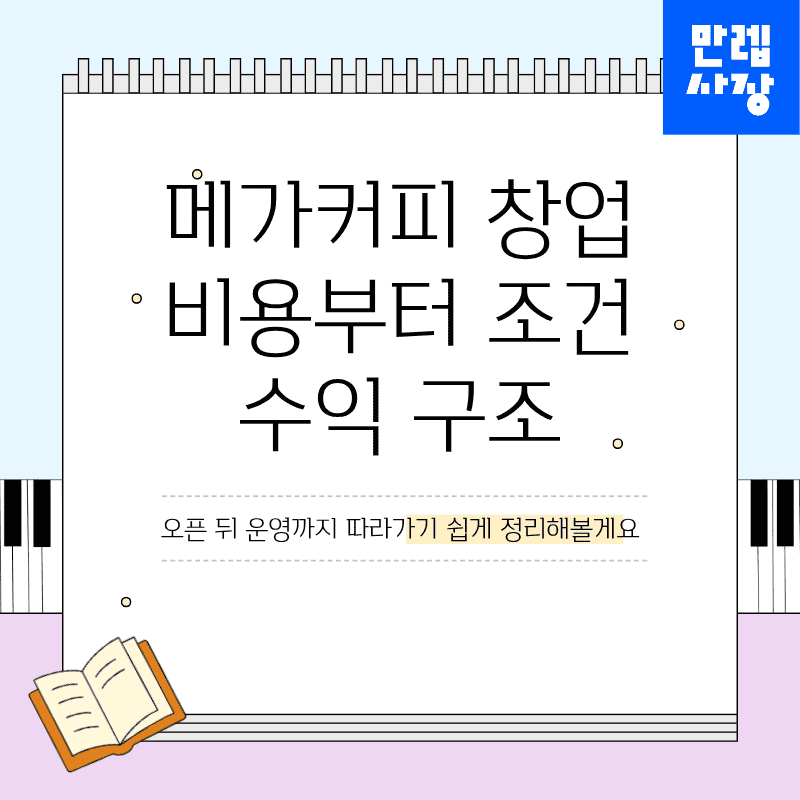 메가커피 창업 첫페이지