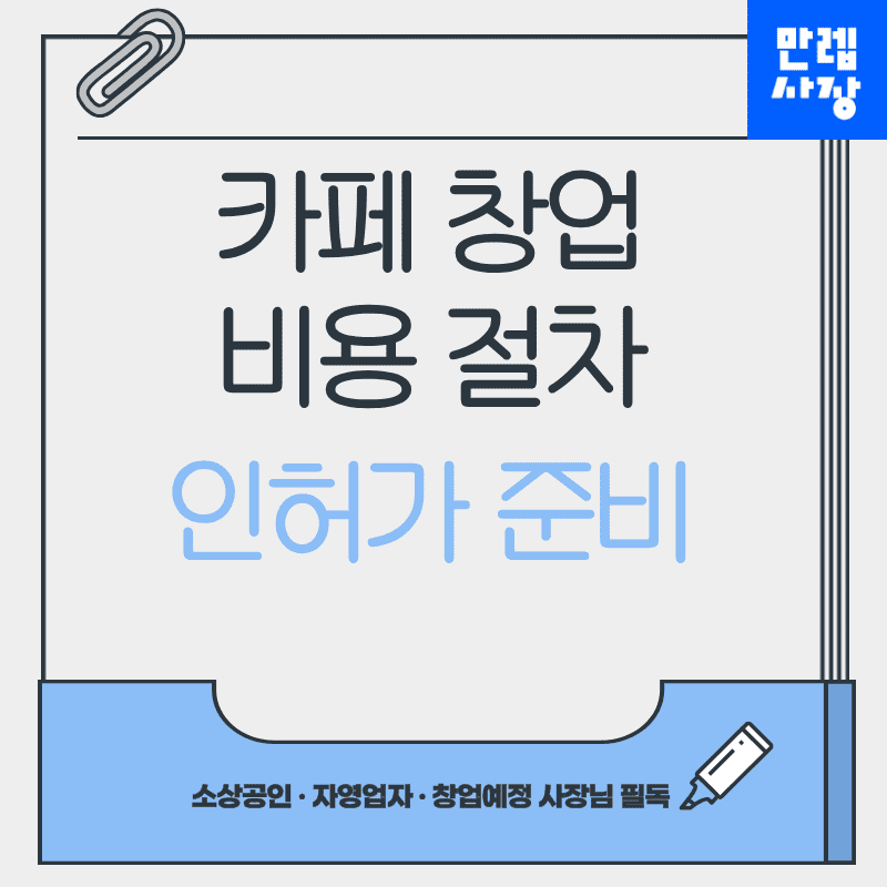 카페 창업 비용 구분과 인허가 실무 단계별 안내 첫페이지