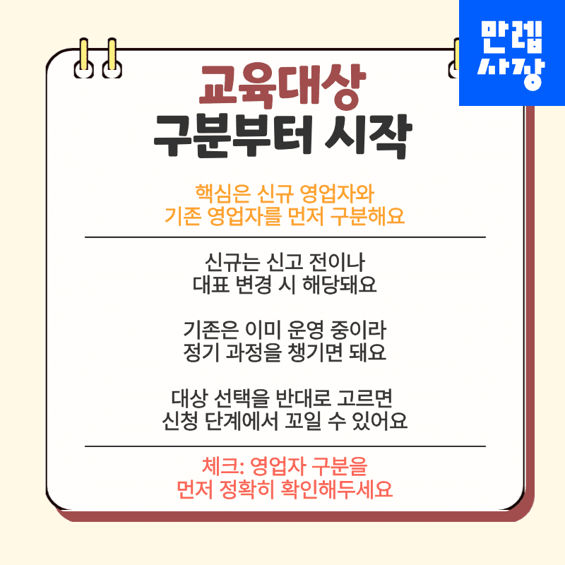 교육대상 구분 확인