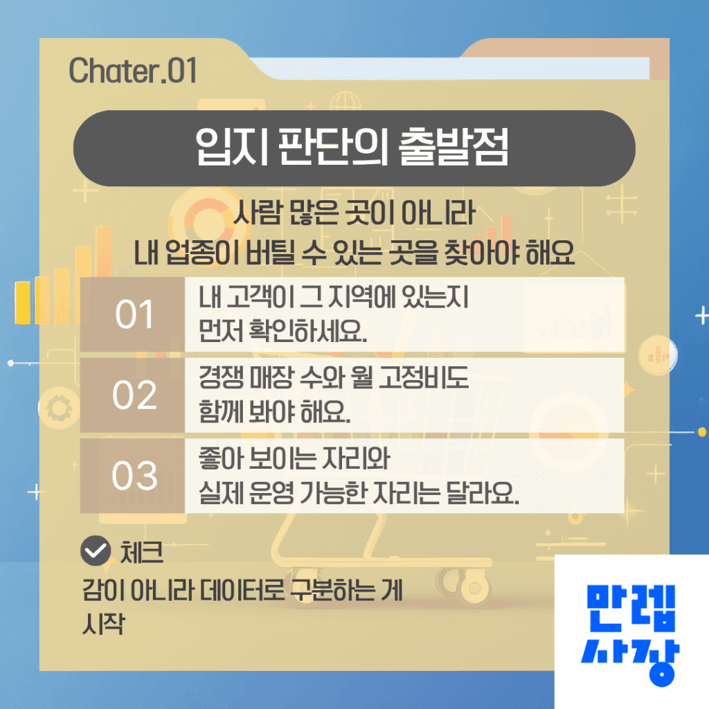 입지 선택 전 필수 과정