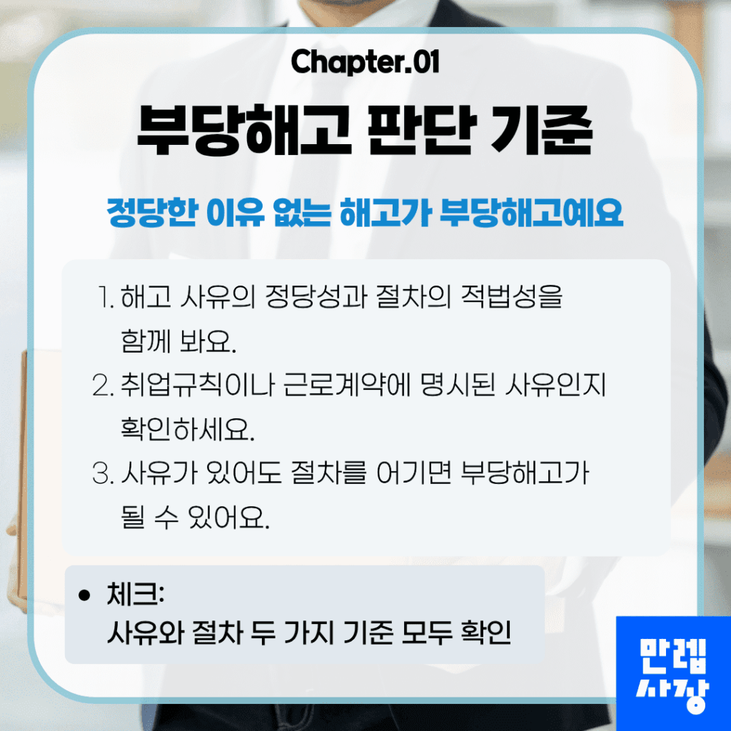 부당해고 판단 기준 확인
