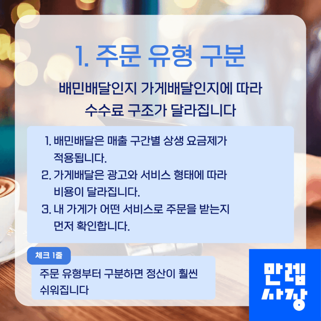 주문 유형별 구분