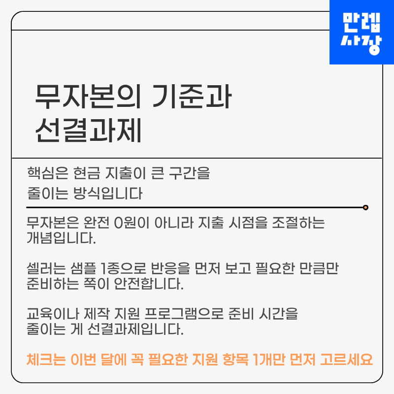 무자본의 기준과 선결과제