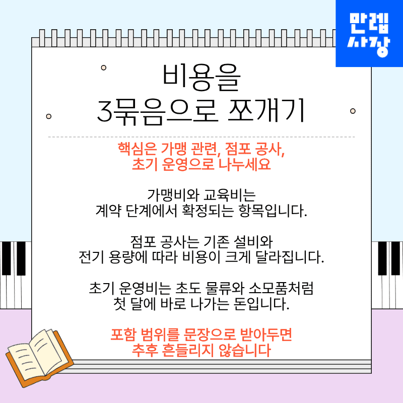 비용을 3묶음으로 구분하는 방법