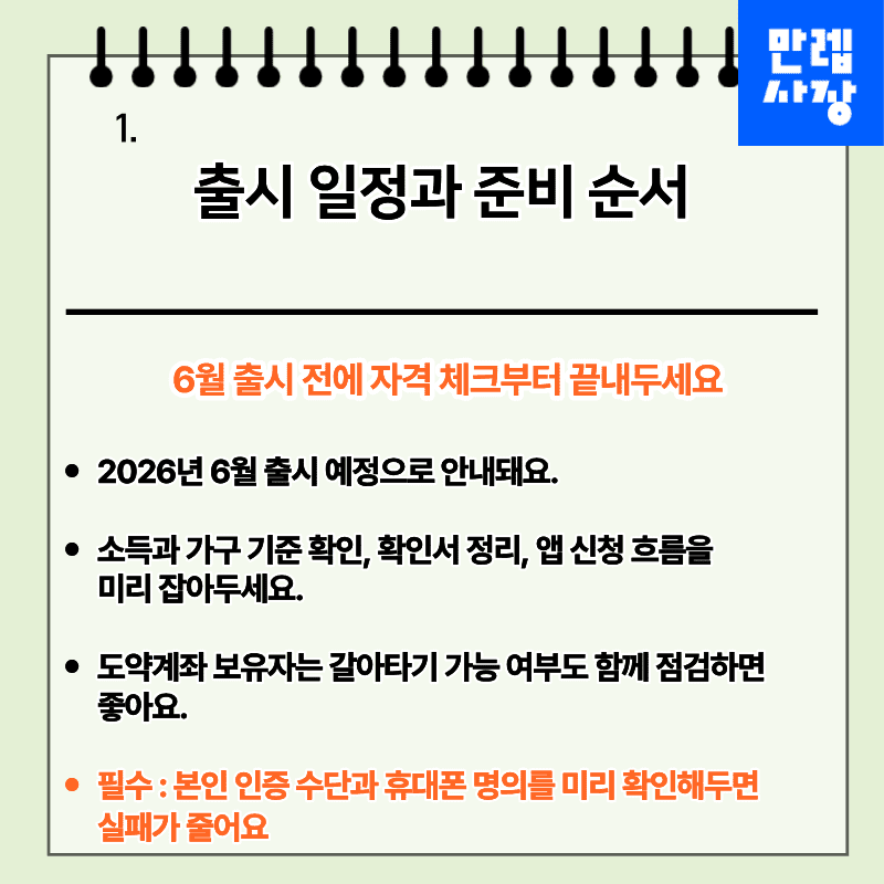 출시 일정과 준비 순서