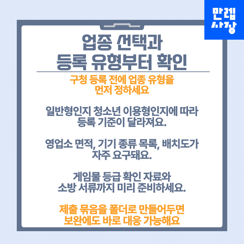 업종 선택과 등록 유형을 먼저 확인하는 방법