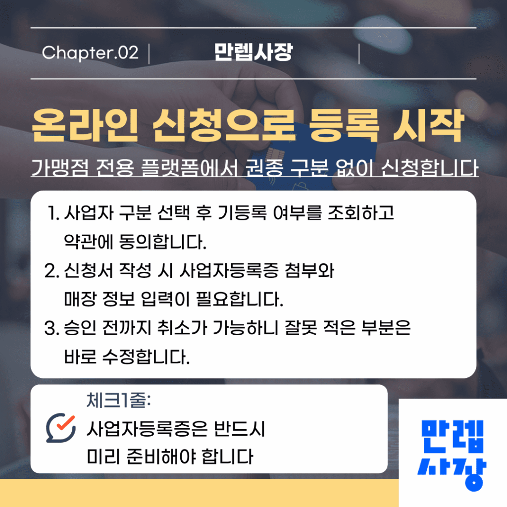 온라인 신청 절차