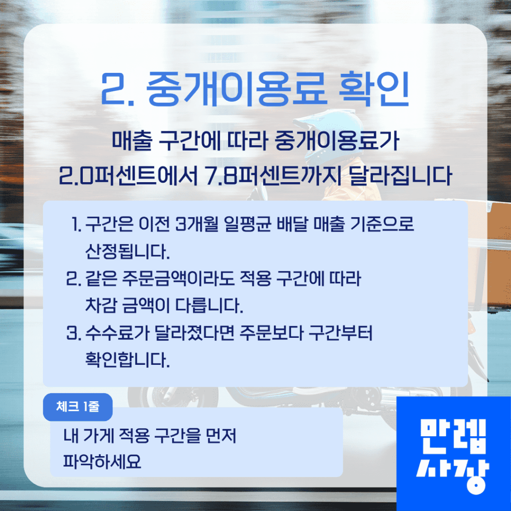 중개이용료 산정 기준