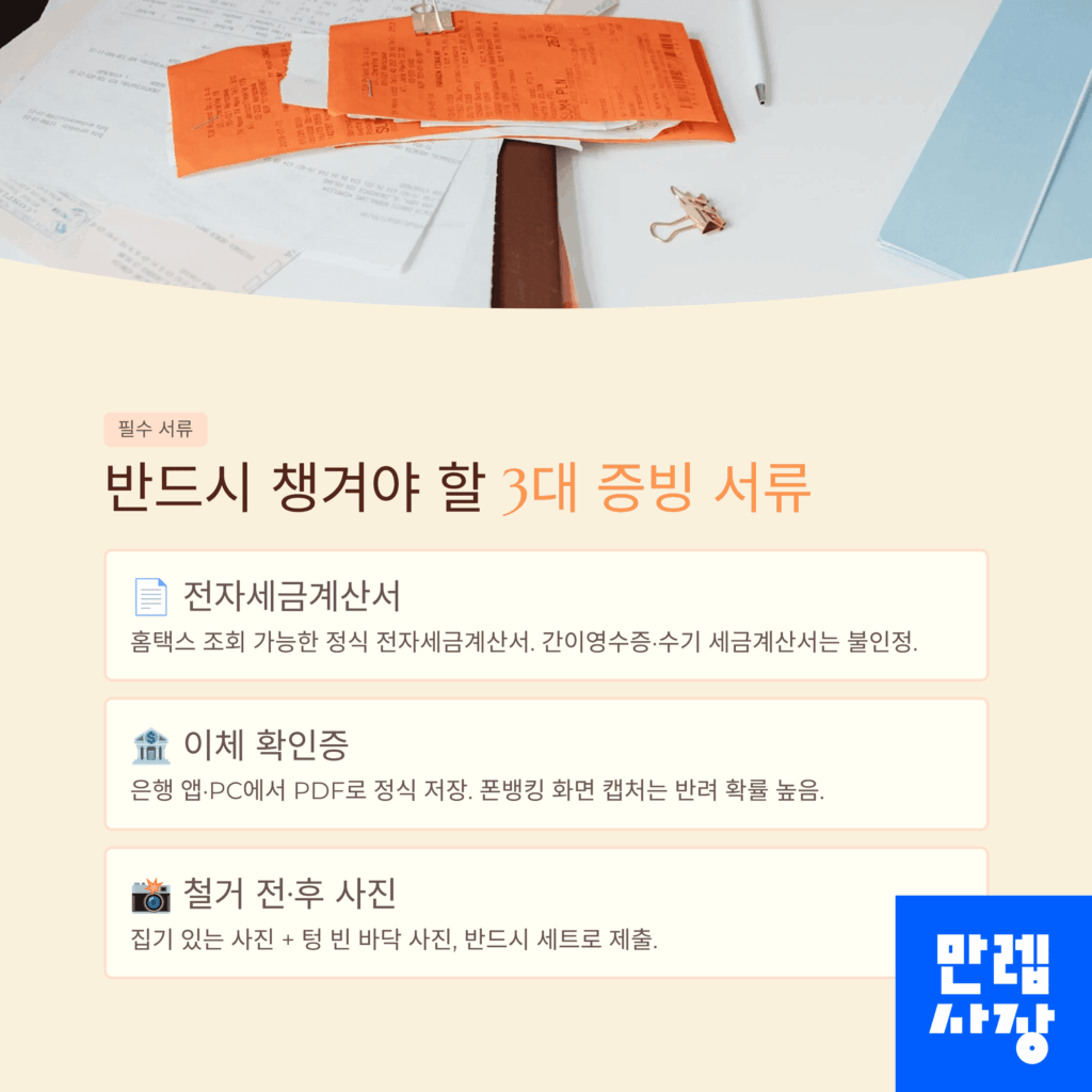반드시 챙겨야할 3대 증빙 서류 안내