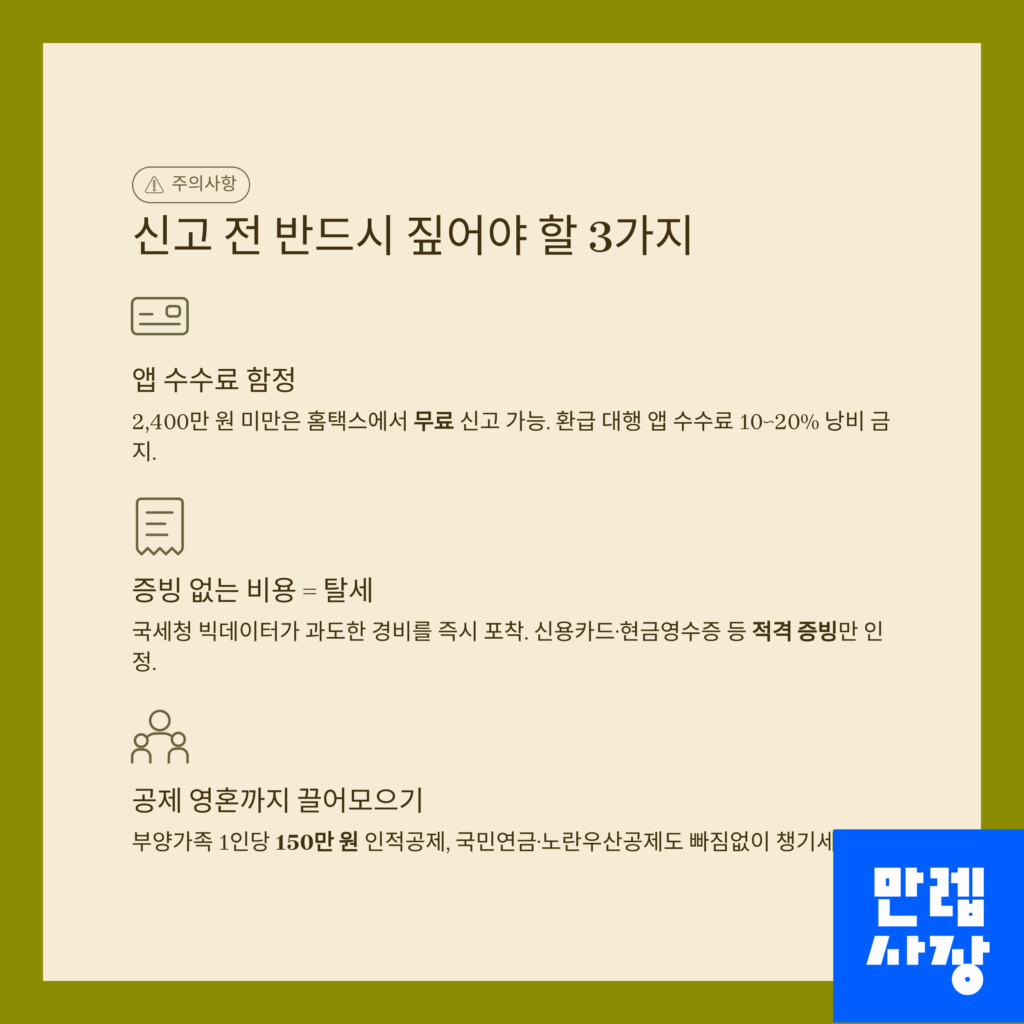 3가지 주의사항 안내
