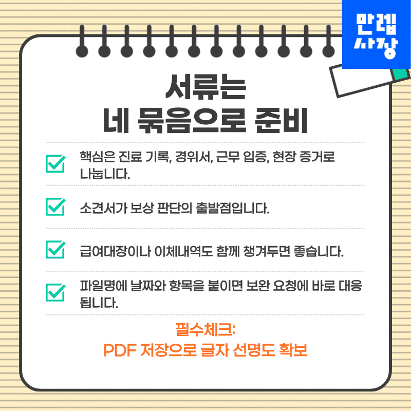 제출 서류 구성