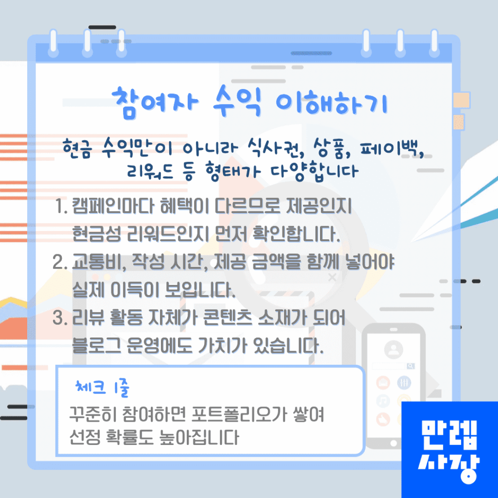 디너의여왕 체험단 참여자 혜택 확인