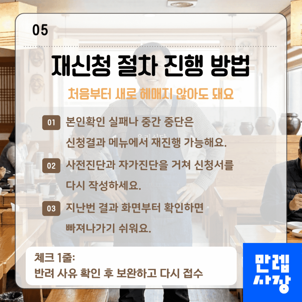 소상공인 정책자금 재신청 절차와 진행 방법