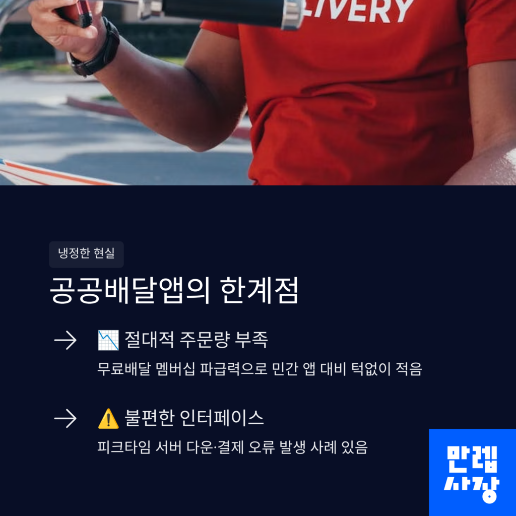 공공배달앱 문제점