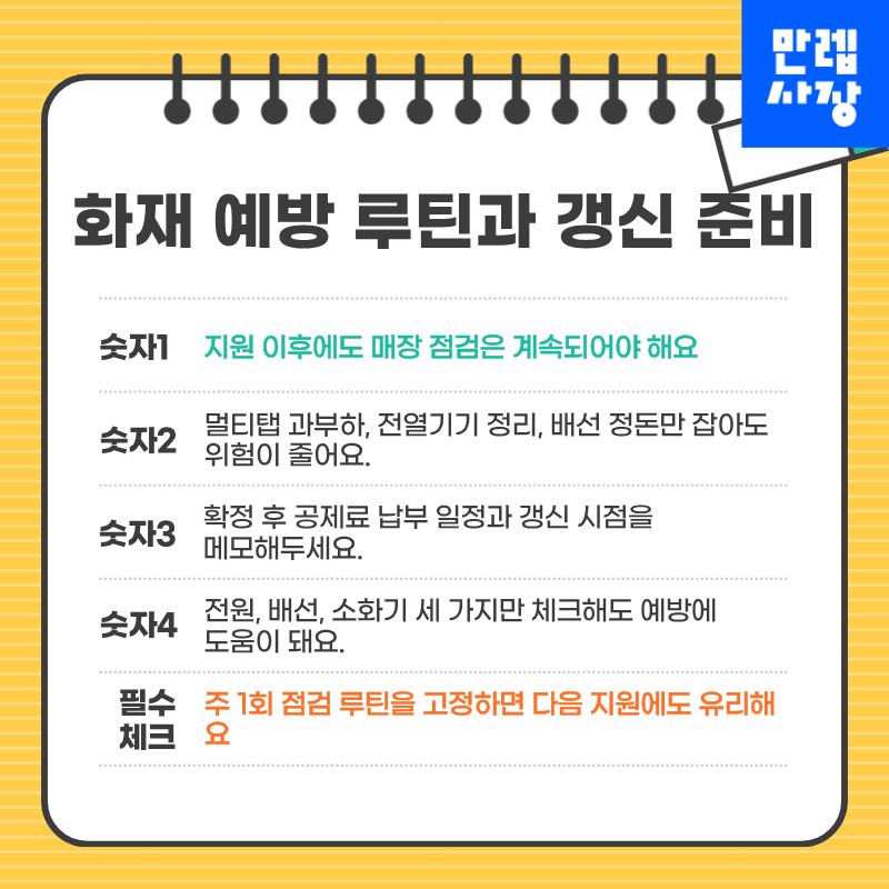 화재 예방 루틴과 갱신 준비