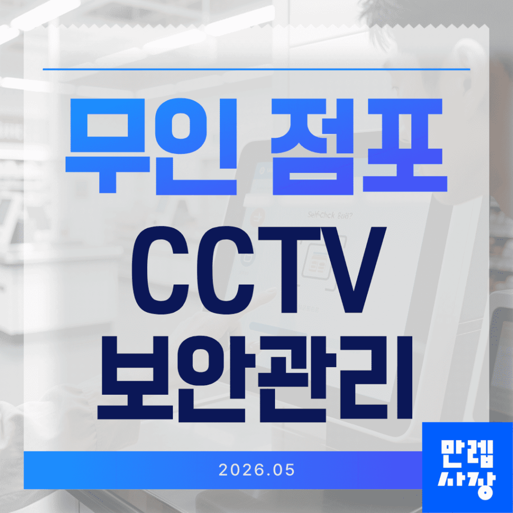 무인 점포 창업 CCTV 보안관리 핵심 안내