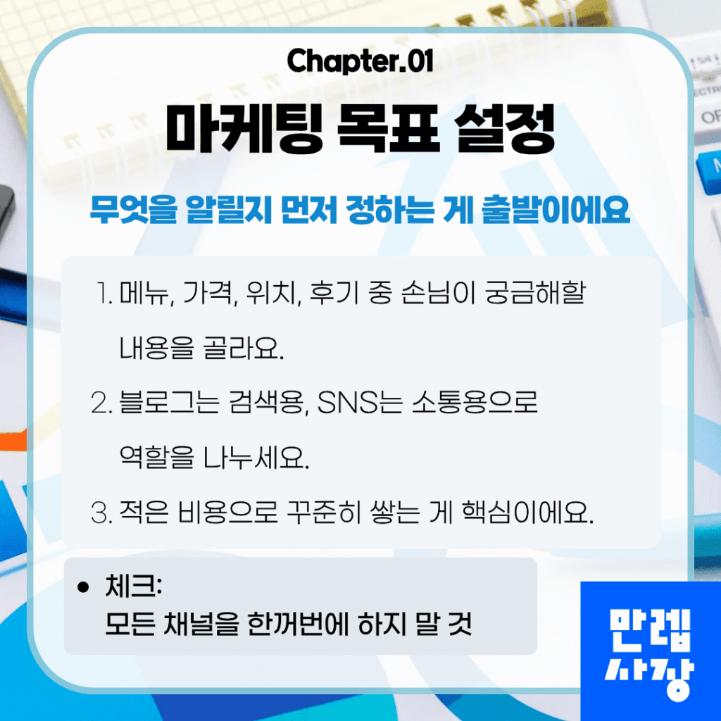 마케팅 목표 설정 단계