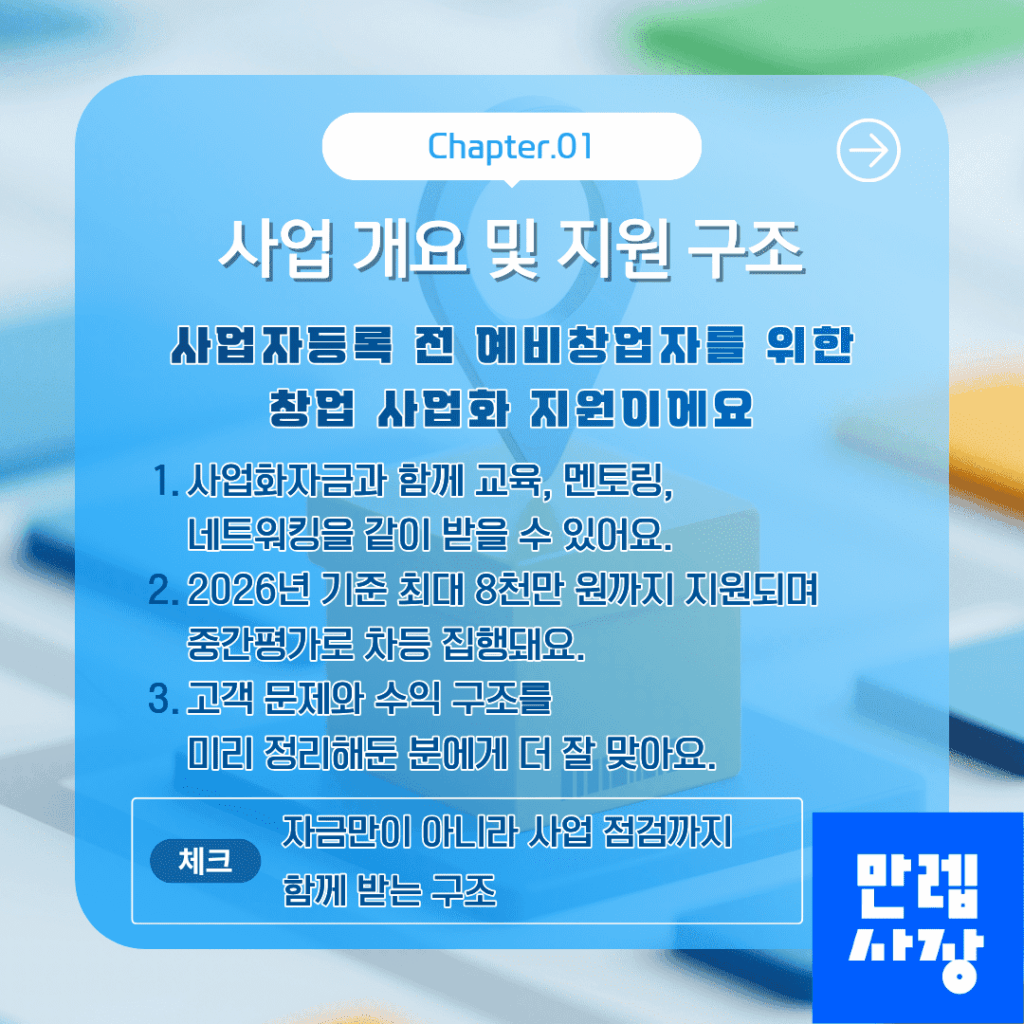 사업 개요 및 지원 구조