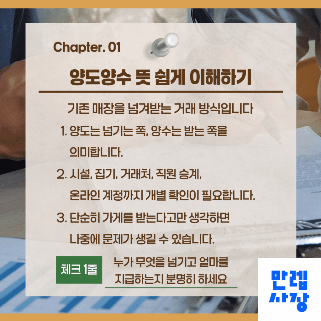 양도양수 개념 정리