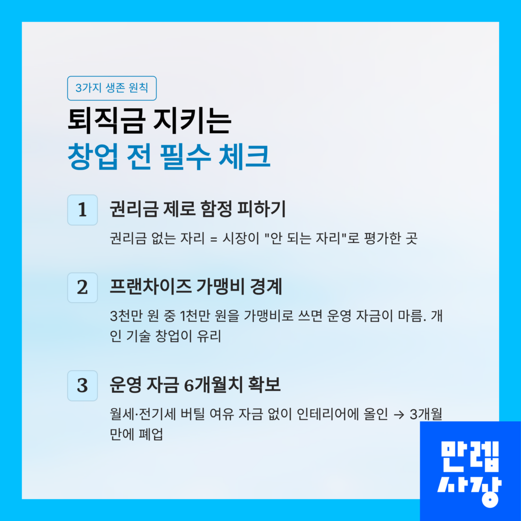생존을 위한 체크사항