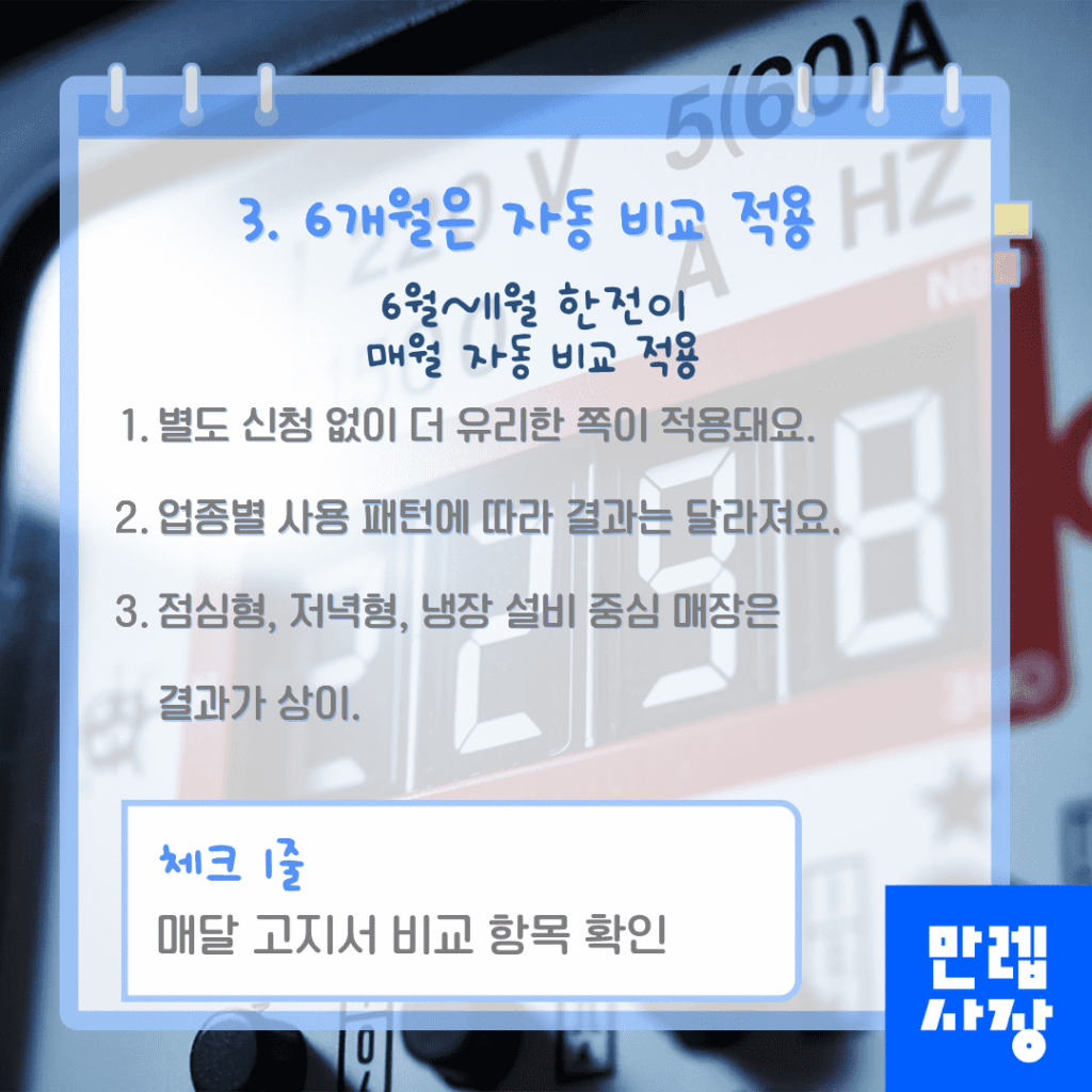 6개월 자동 비교 적용