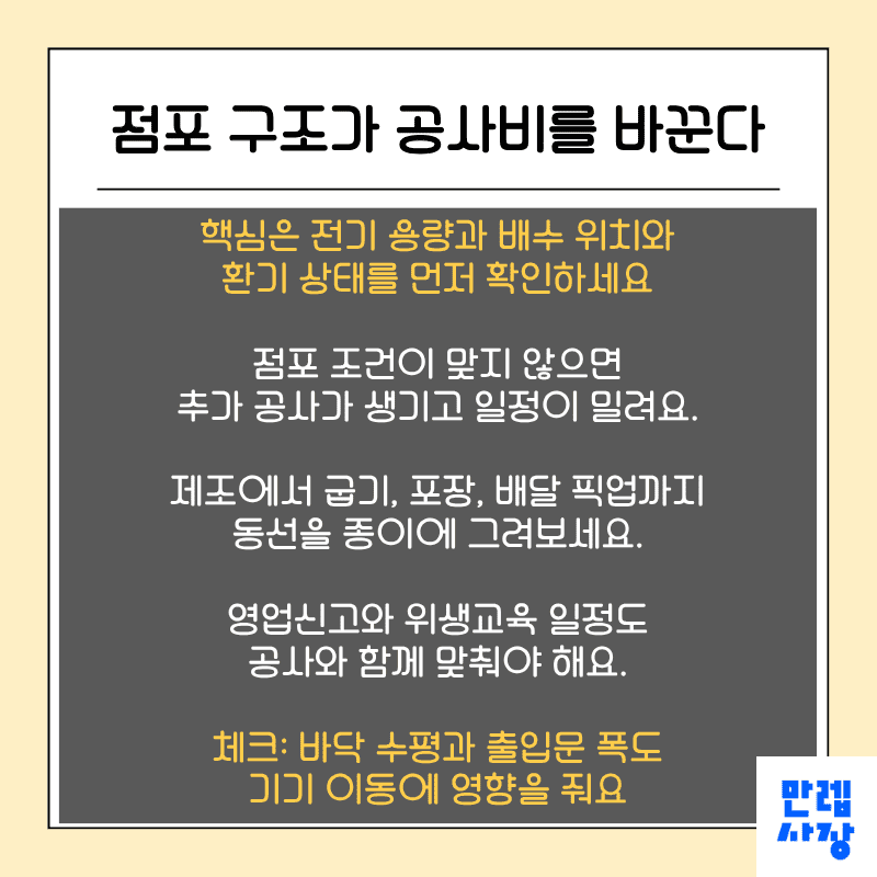 점포 구조가 공사비를 바꾼다