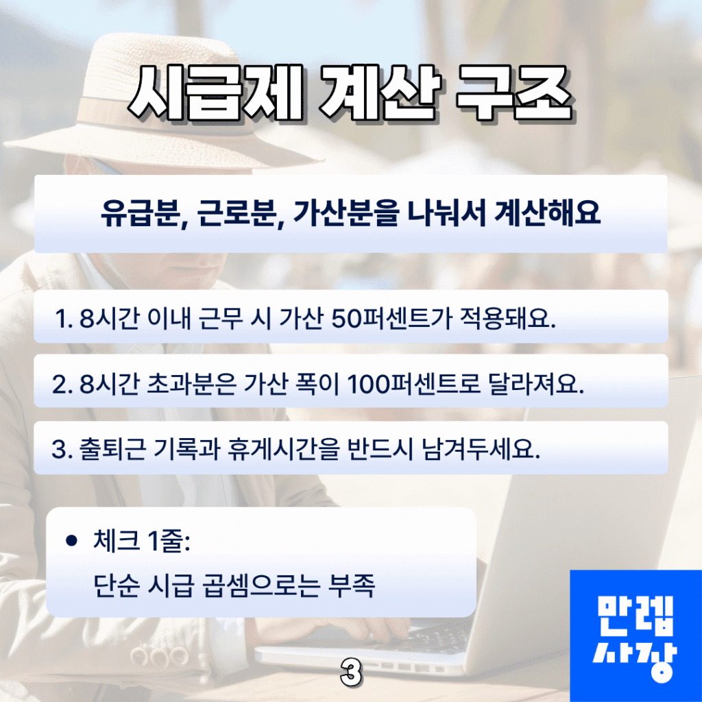 시급제 직원 계산 방법