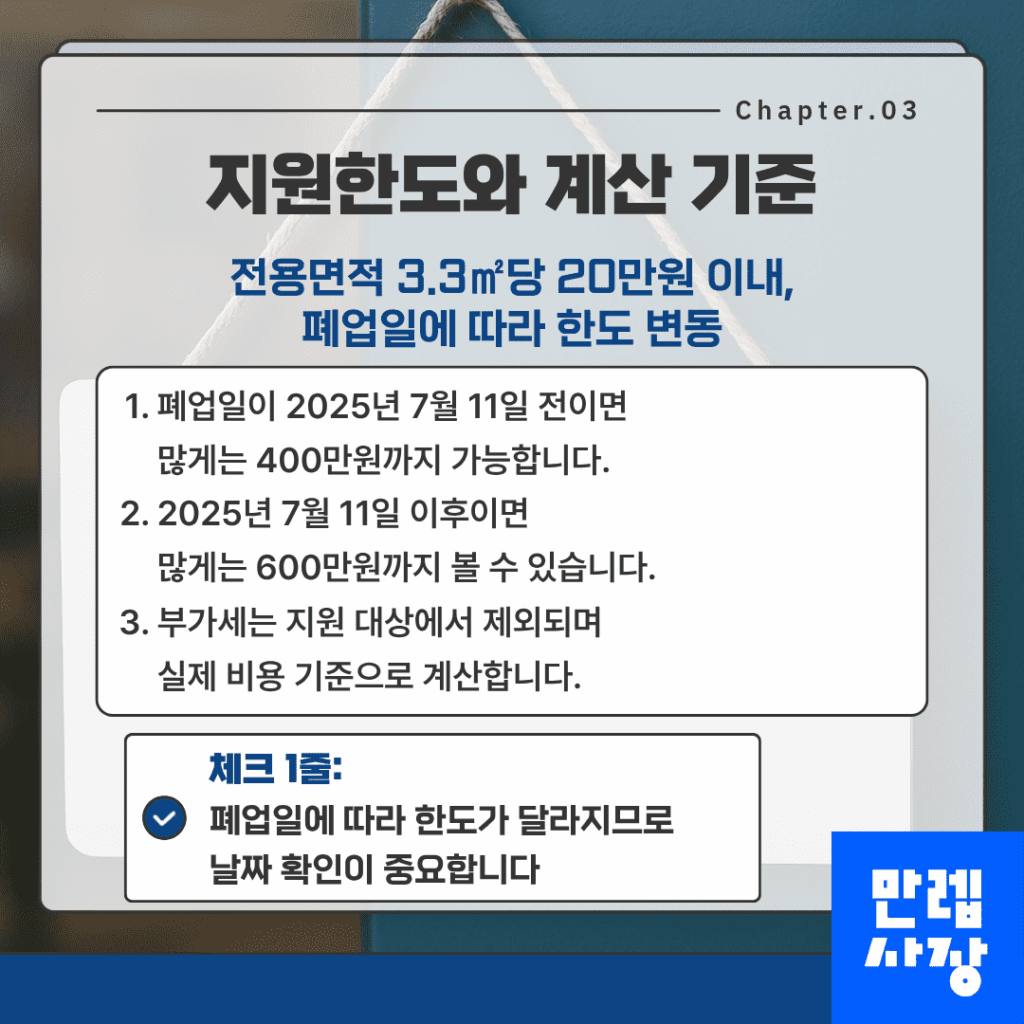 한도와 계산 기준