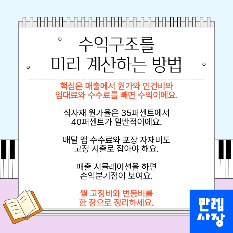 수익구조를 미리 잡아두는 방법