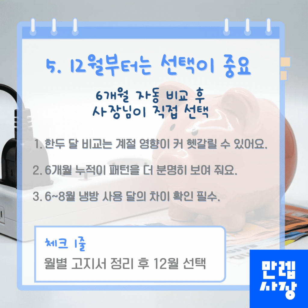 12월 이후 선택 단계