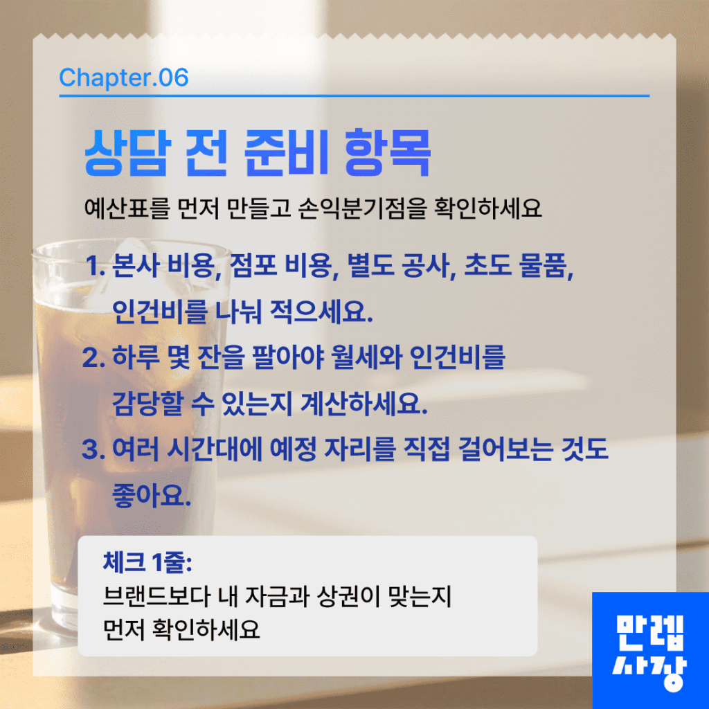 상담 전 체크리스트