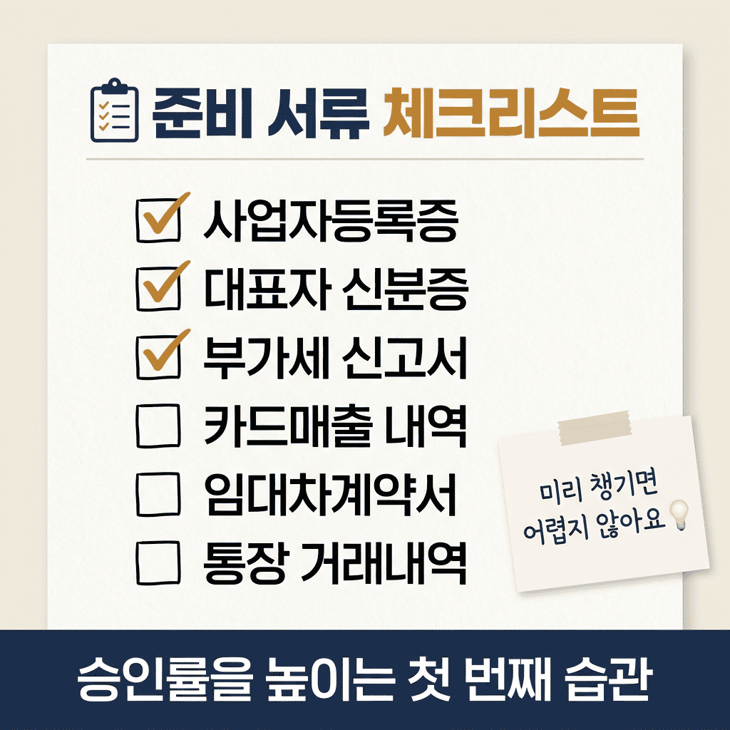 준비 서류 안내