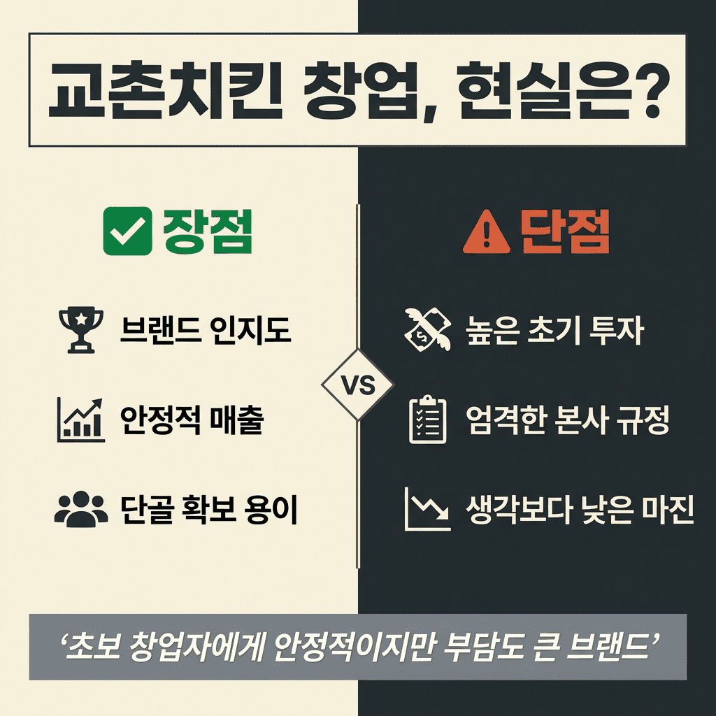 교촌치킨 창업 장단점 비교표