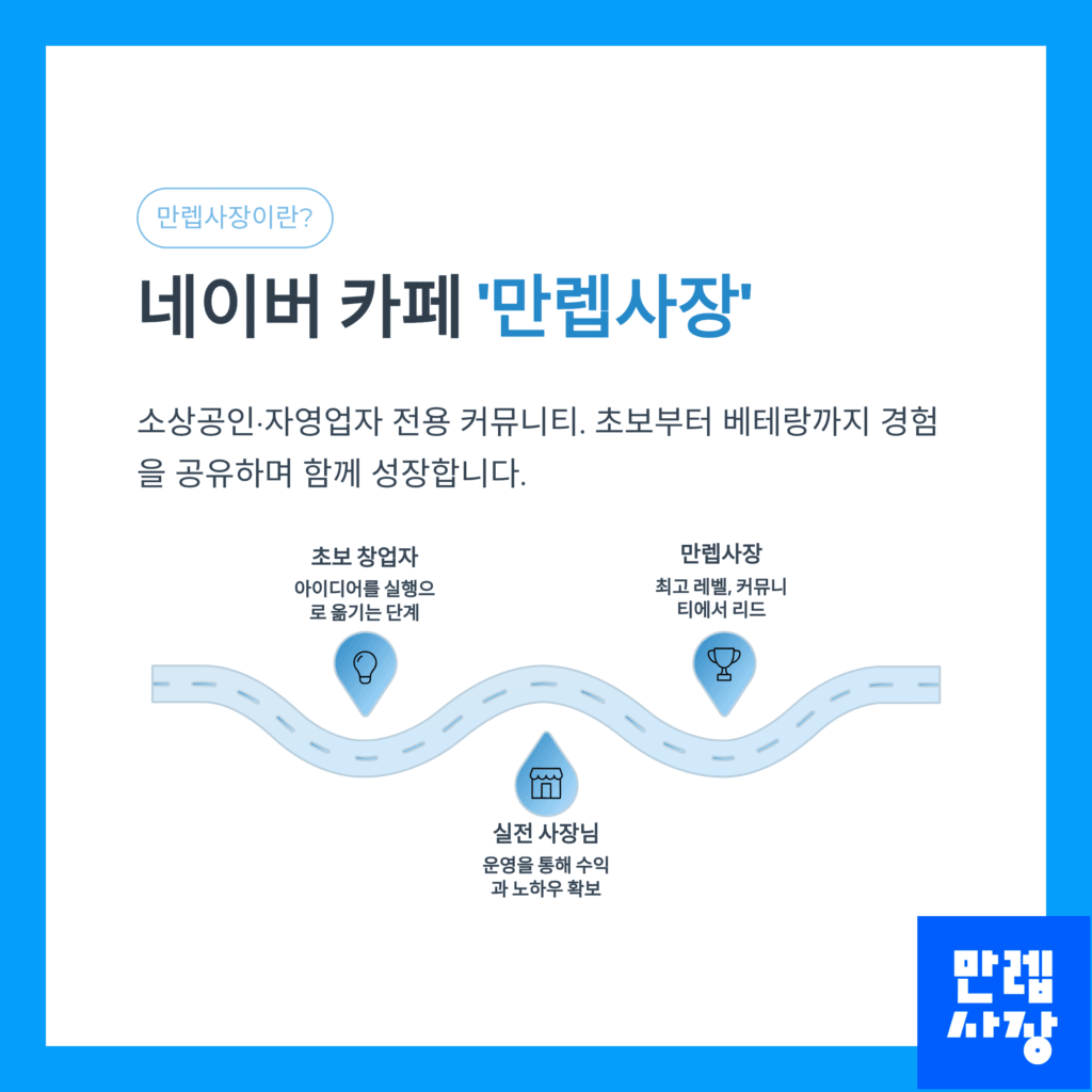 만렙사장 카페 설명