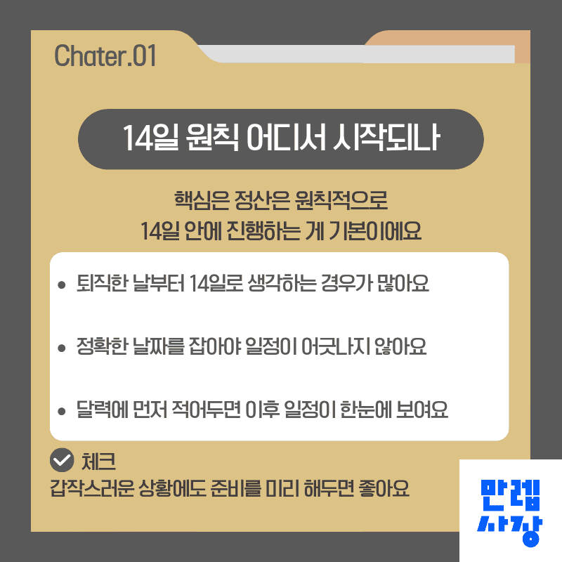 14일 원칙 어디서 시작되나