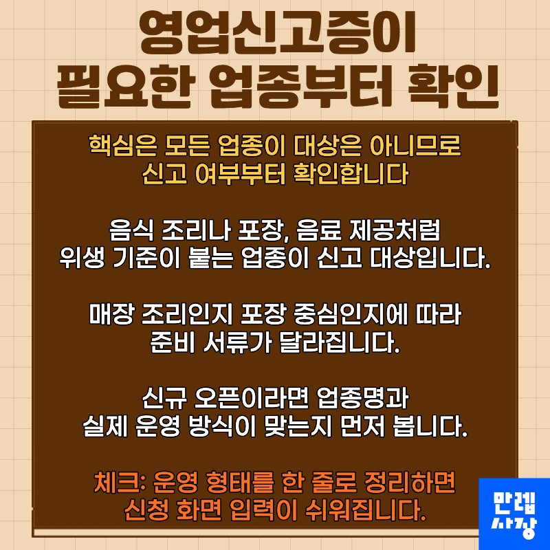 신고 대상 업종부터 확인