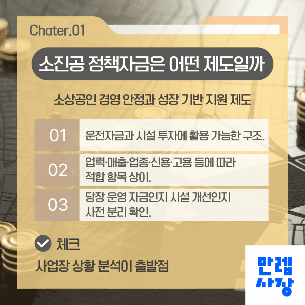소진공 정책자금 운영 구조