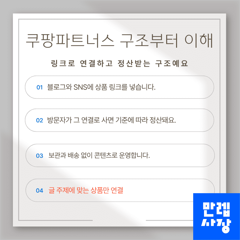 쿠팡파트너스 구조 이해