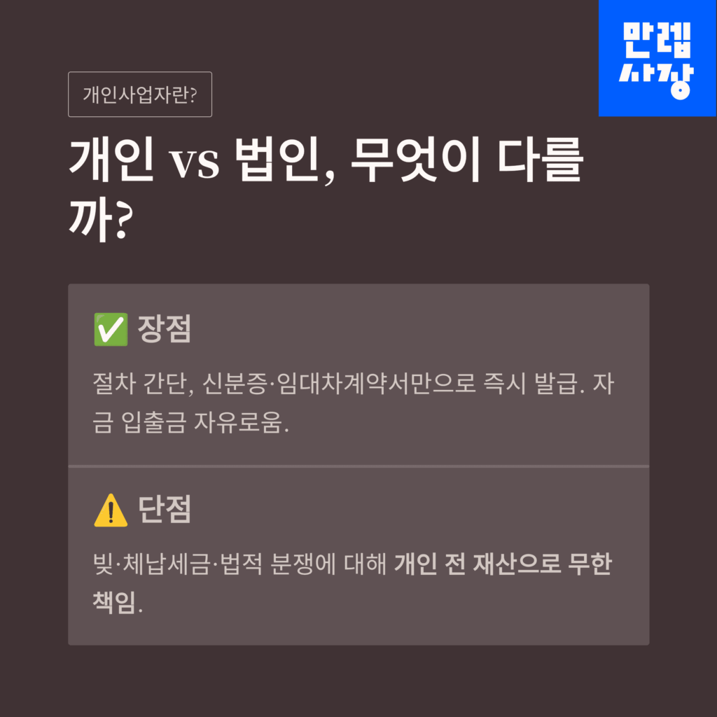 개인사업자란?
