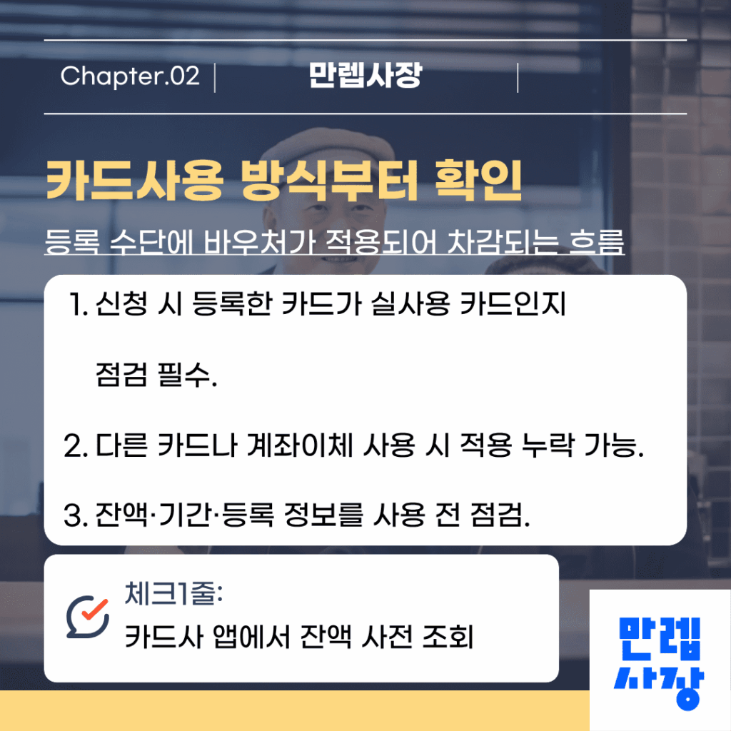 카드 사용 방식