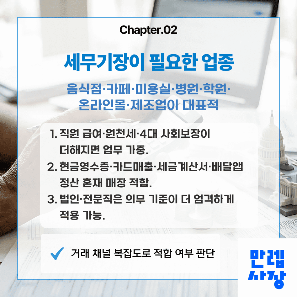 필요 업종 분류