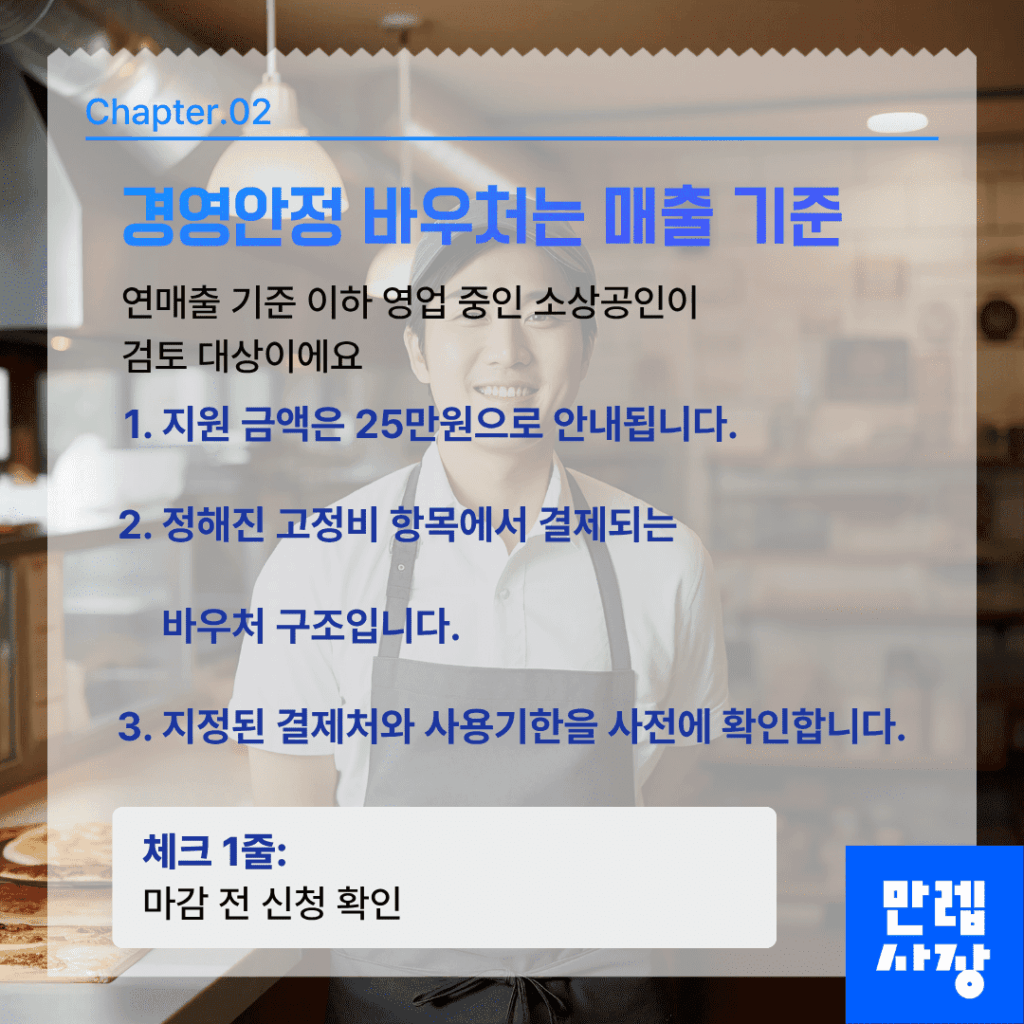 경영안정 바우처 기준