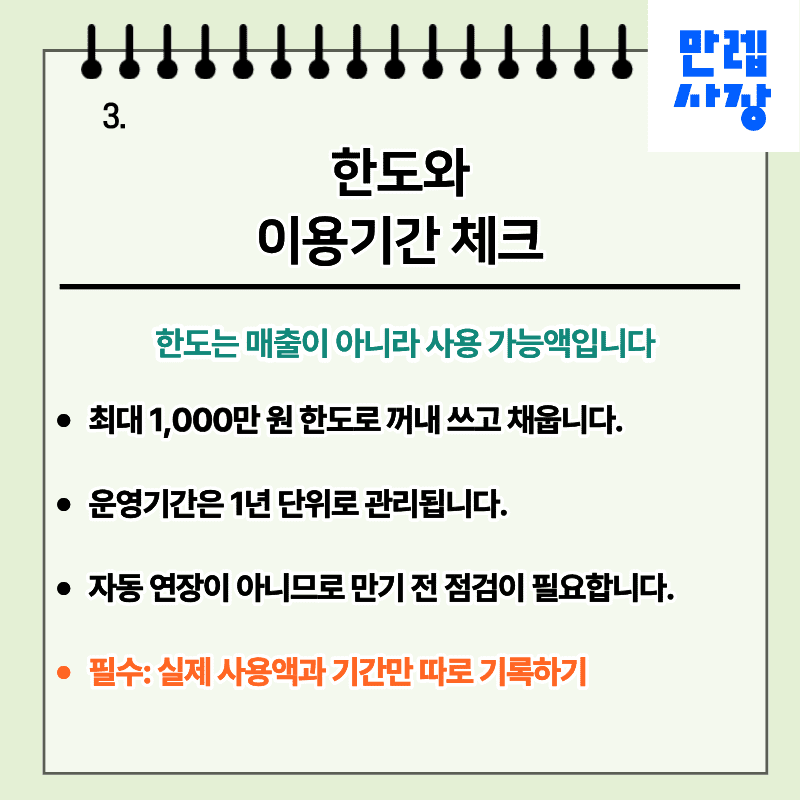 한도와 이용기간
