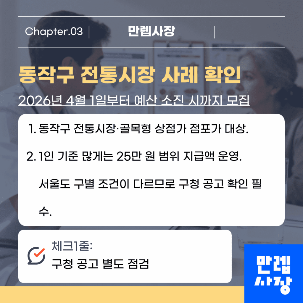 동작구 전통시장 사례