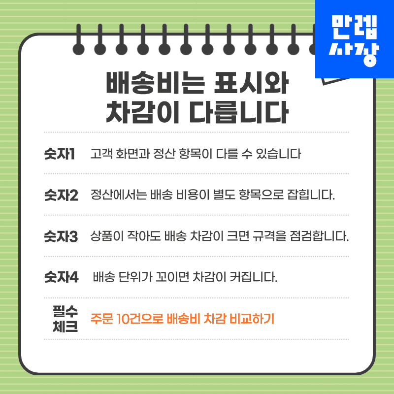배송비 확인