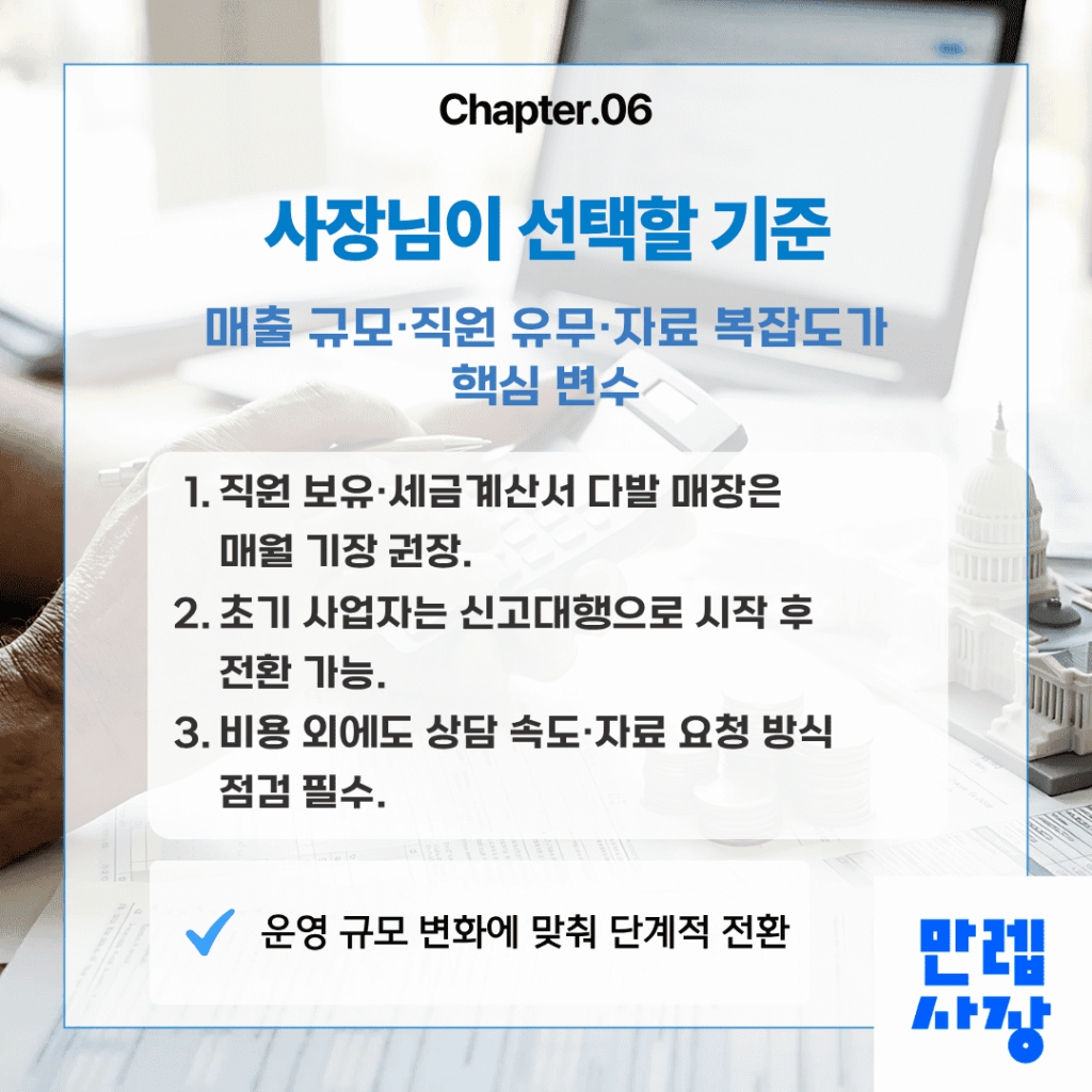 사장님 선택 기준