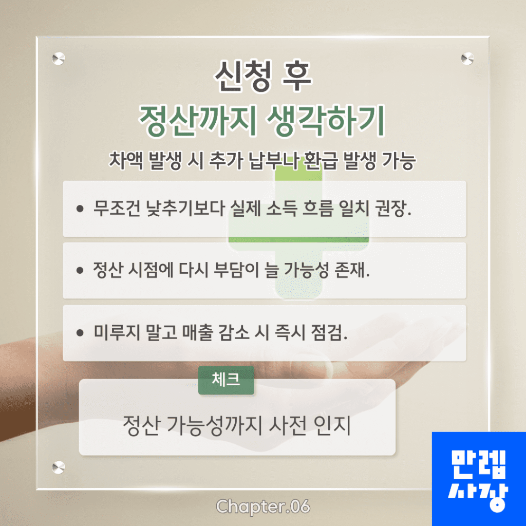 신청 후 정산 흐름