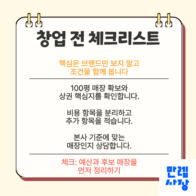 창업 전 점검 항목